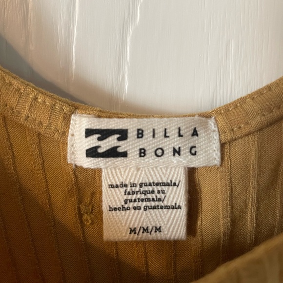 Billabong Mustard Yellow Ribbed Tank Top - Picture 2 of 5